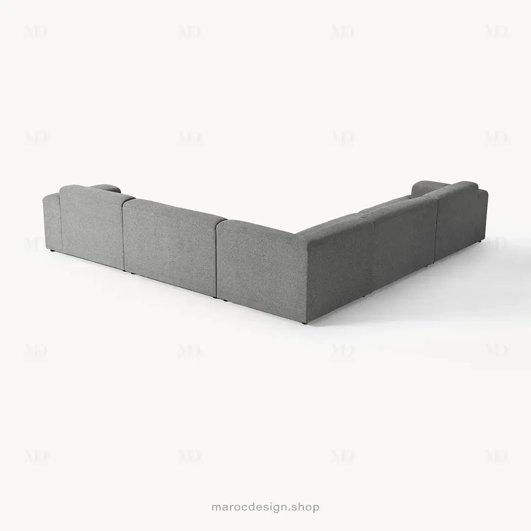Canapé Melvana XXL 5 Places Gris Foncé – Confort Haute Densité | Maroc Design-canapé, fauteil, Pouf, Meridienne-Maroc Design-Maroc Design