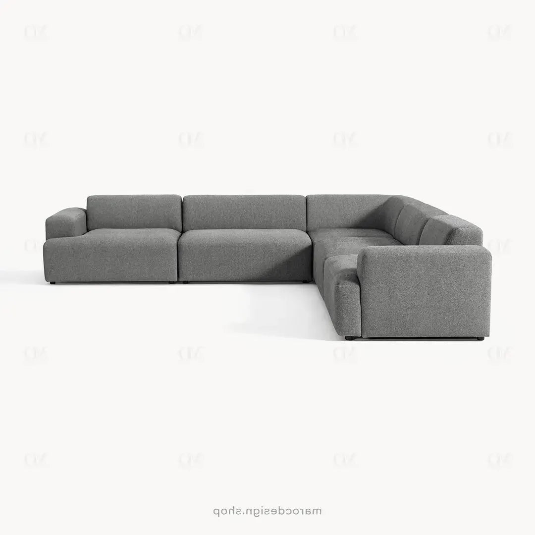 Canapé Melvana XXL 5 Places Gris Foncé – Confort Haute Densité | Maroc Design-canapé, fauteil, Pouf, Meridienne-Maroc Design-Maroc Design