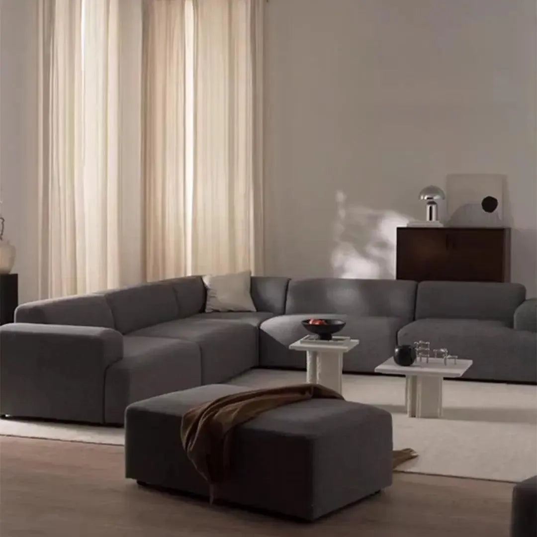 Canapé Melvana XXL 5 Places Gris Foncé – Confort Haute Densité | Maroc Design-canapé, fauteil, Pouf, Meridienne-Maroc Design-Maroc Design