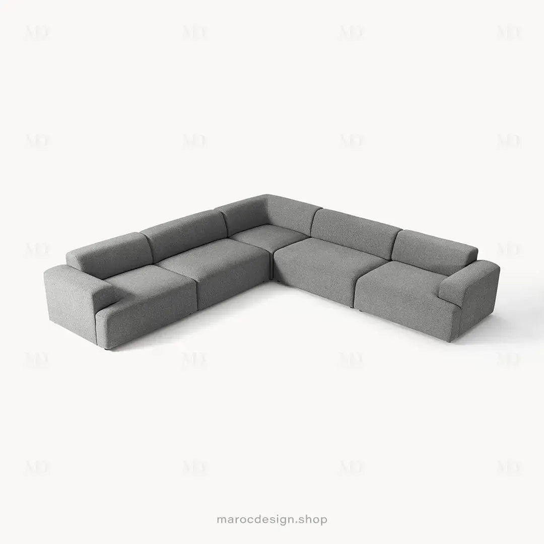 Canapé Melvana XXL 5 Places Gris Foncé – Confort Haute Densité | Maroc Design-canapé, fauteil, Pouf, Meridienne-Maroc Design-Maroc Design