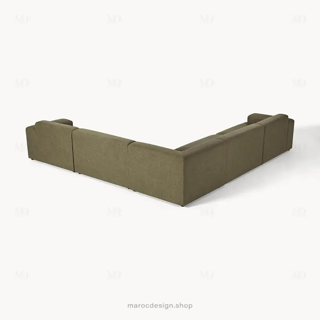 Canapé Melvana XXL 5 Places Vert Solitaire – Confort et Style Moderne | Maroc Design-canapé, fauteil, Pouf, Meridienne-Maroc Design-Maroc Design