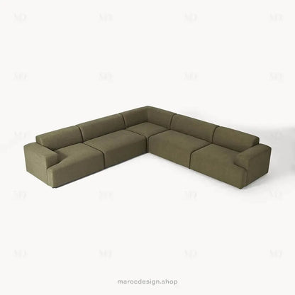 Canapé Melvana XXL 5 Places Vert Solitaire – Confort et Style Moderne | Maroc Design-canapé, fauteil, Pouf, Meridienne-Maroc Design-Maroc Design