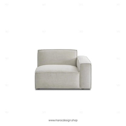 Canapé avec Accoudoir Droit BOXTER - Élégance Moderne et Modulabilité-canapé, fauteil, Meridienne,-Maroc Design-Noir-Maroc Design