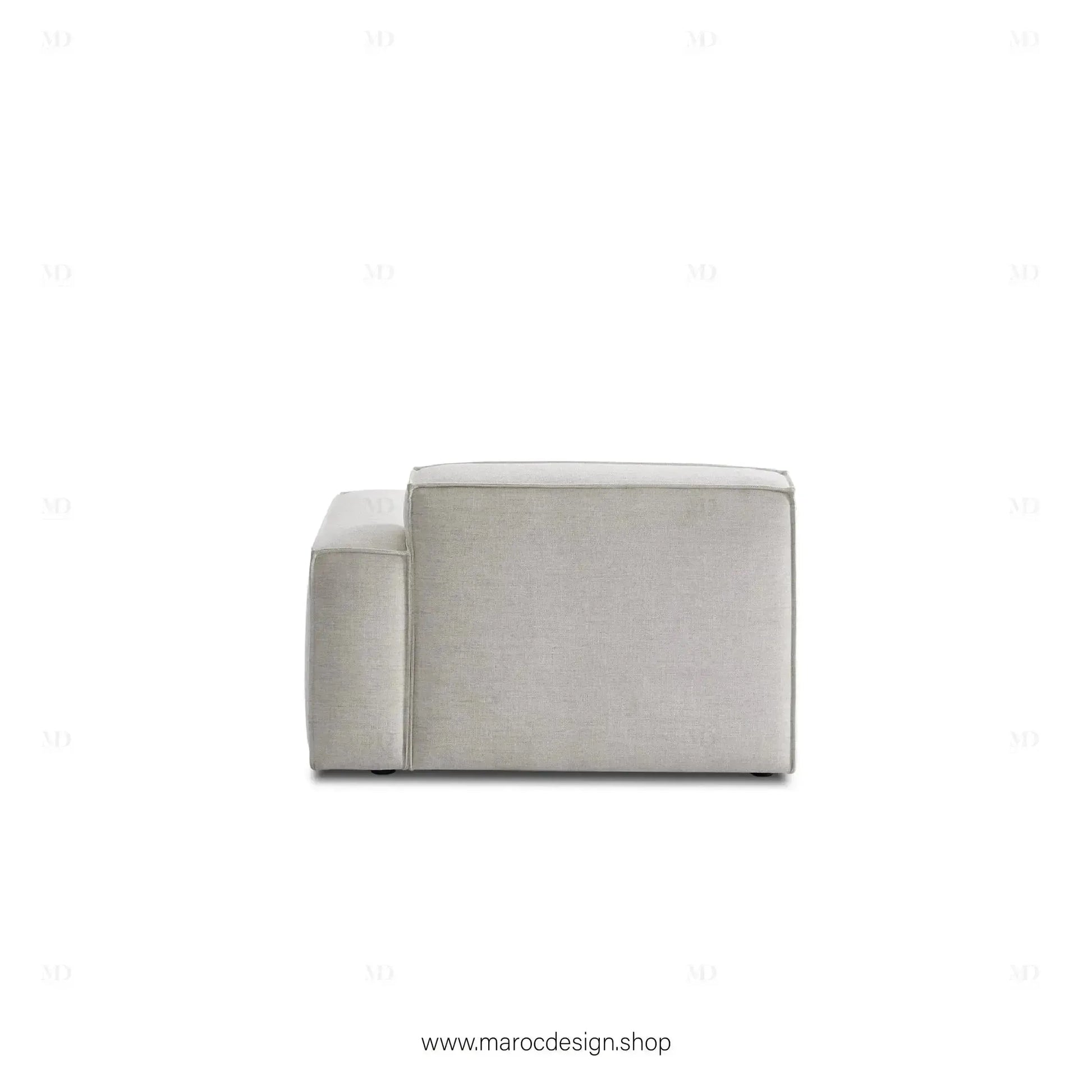 Canapé avec Accoudoir Droit BOXTER - Élégance Moderne et Modulabilité-canapé, fauteil, Meridienne,-Maroc Design-Noir-Maroc Design