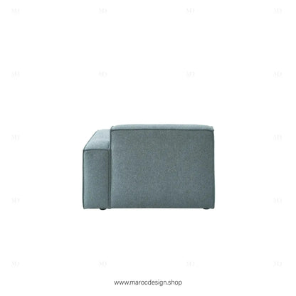 Canapé avec Accoudoir Droit BOXTER - Élégance Moderne et Modulabilité-canapé, fauteil, Meridienne,-Maroc Design-Noir-Maroc Design