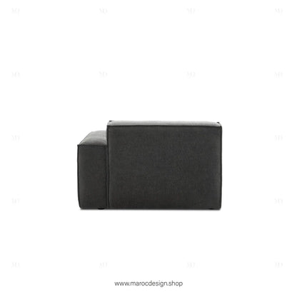 Canapé avec Accoudoir Droit BOXTER - Élégance Moderne et Modulabilité-canapé, fauteil, Meridienne,-Maroc Design-Noir-Maroc Design