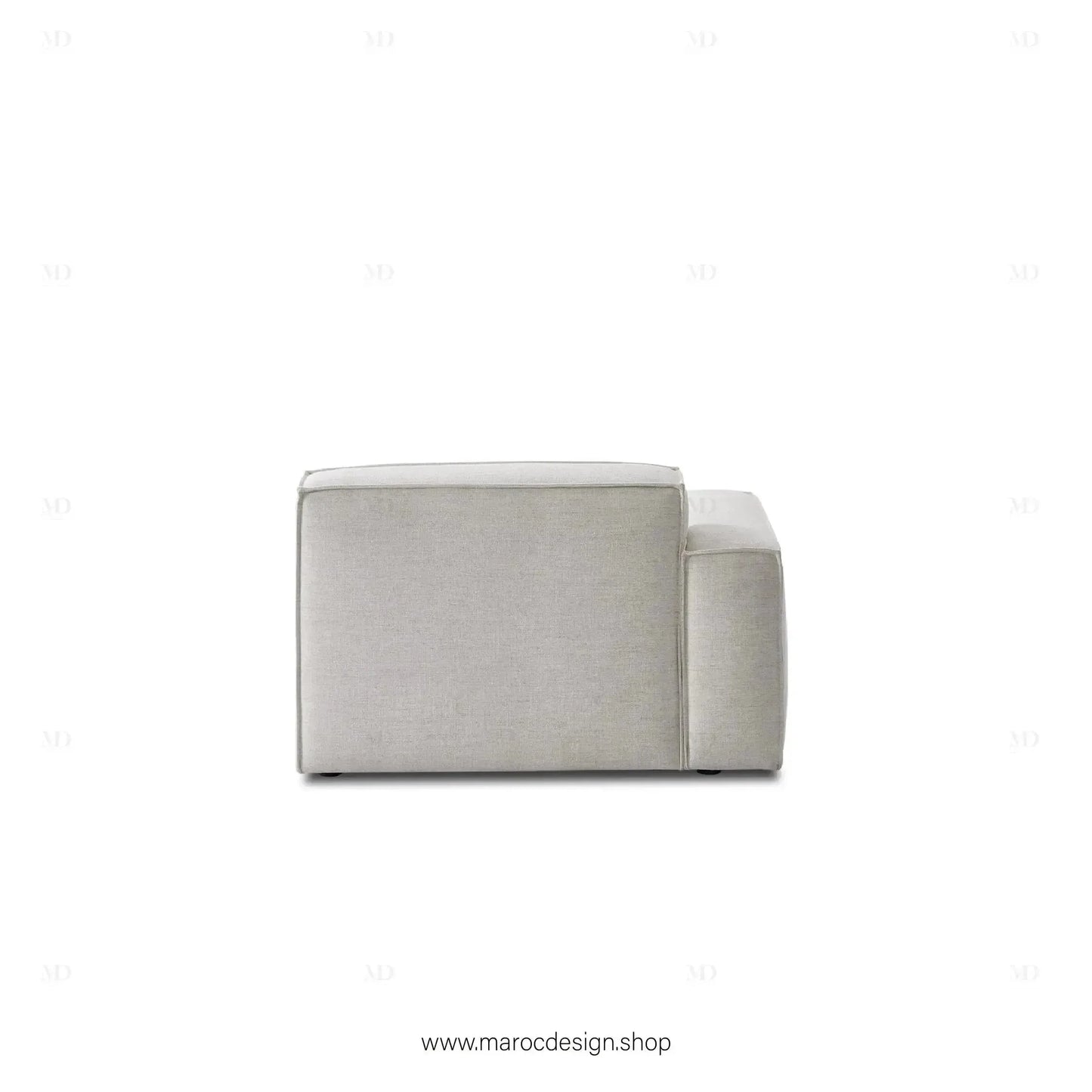 Canapé avec Accoudoir Gauche BOXTER - Élégance Moderne et Modulabilité-canapé, fauteil, Meridienne,-Maroc Design-Noir-Maroc Design