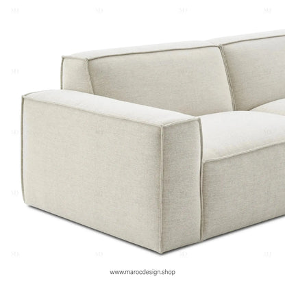 Canapé avec Accoudoir Gauche BOXTER - Élégance Moderne et Modulabilité-canapé, fauteil, Meridienne,-Maroc Design-Noir-Maroc Design