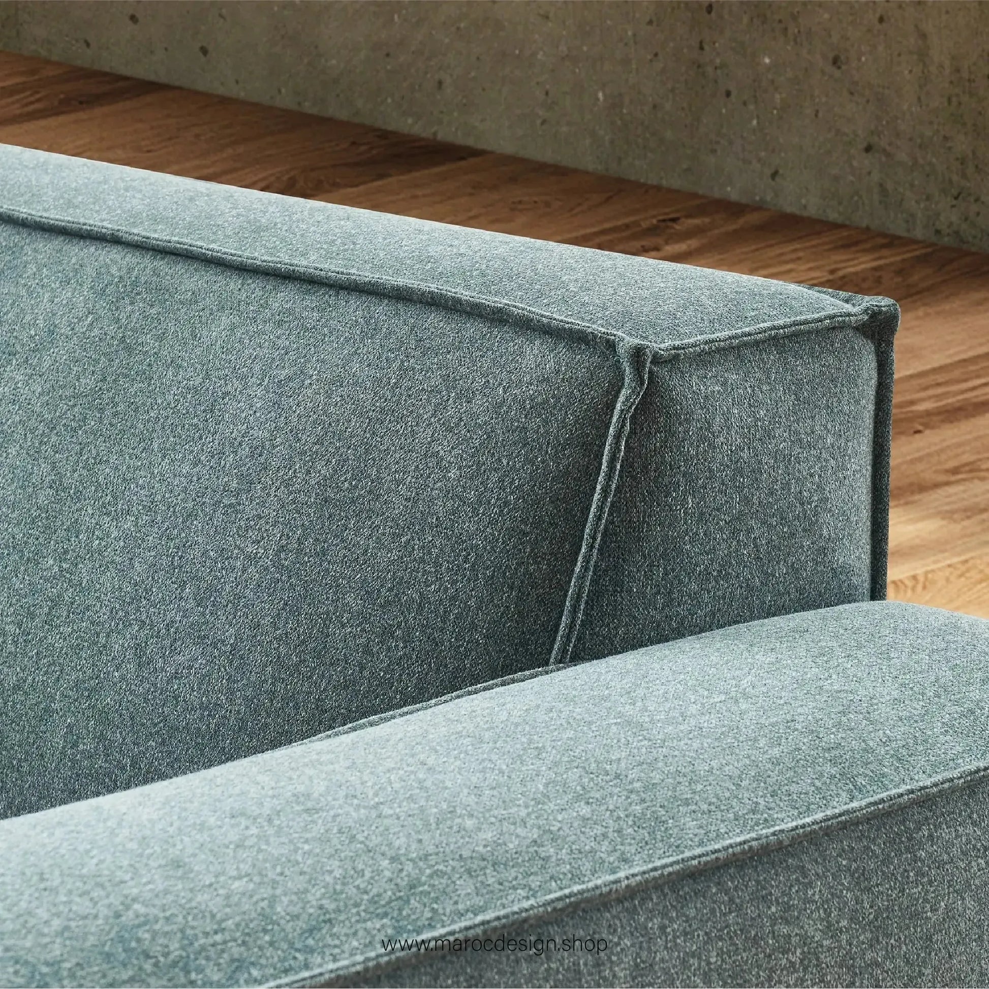 Canapé avec Accoudoir Gauche BOXTER - Élégance Moderne et Modulabilité-canapé, fauteil, Meridienne,-Maroc Design-Noir-Maroc Design