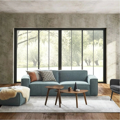 Canapé avec Accoudoir Gauche BOXTER - Élégance Moderne et Modulabilité-canapé, fauteil, Meridienne,-Maroc Design-Noir-Maroc Design