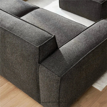 Canapé avec Accoudoir Gauche BOXTER - Élégance Moderne et Modulabilité-canapé, fauteil, Meridienne,-Maroc Design-Noir-Maroc Design