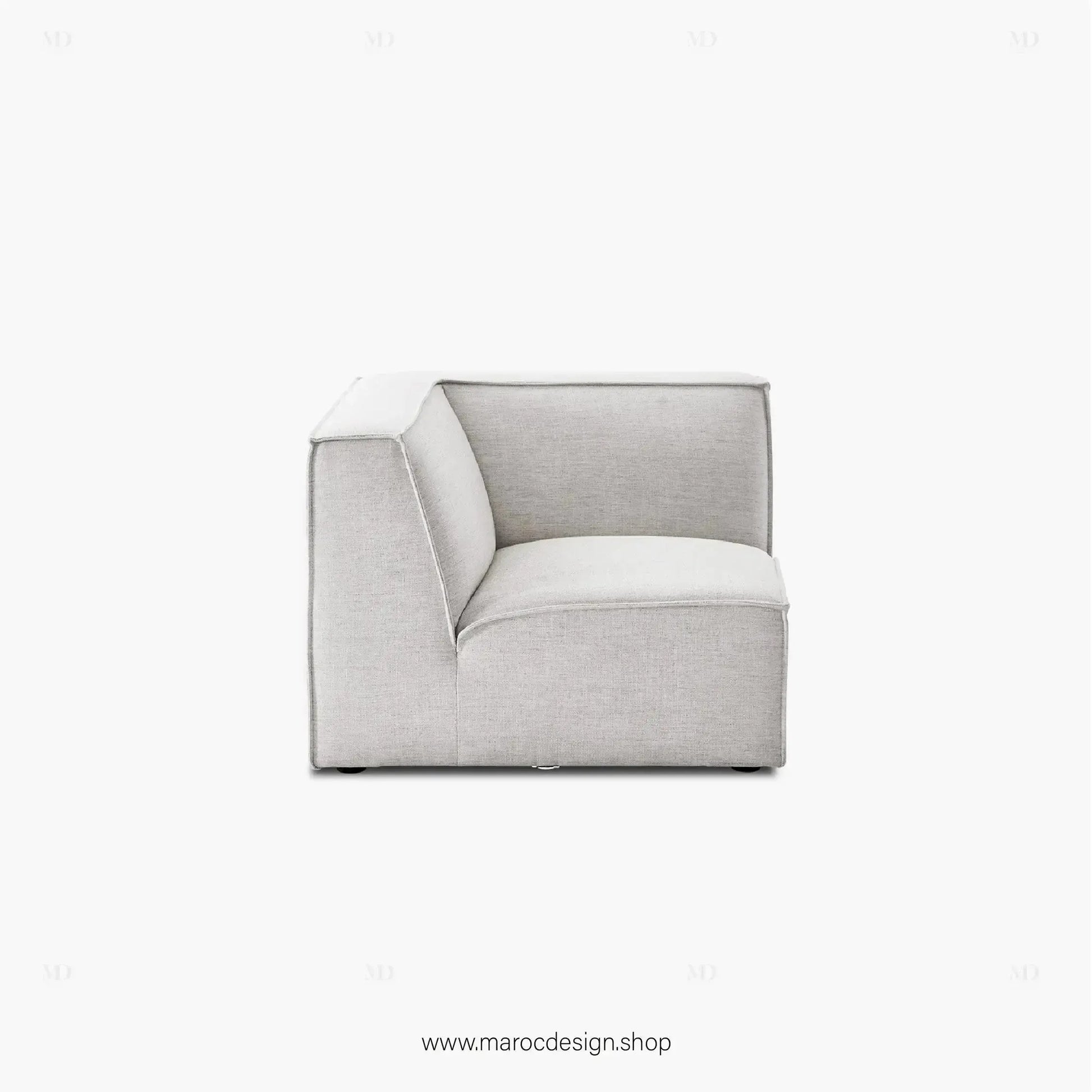 Canapé d'Angle BOXTER - Élégance Moderne et Modulabilité-canapé, fauteil, Meridienne,-Maroc Design-Noir-Maroc Design