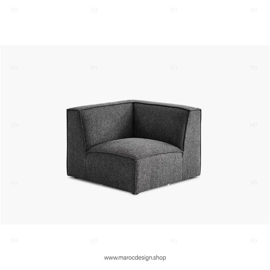 Canapé d'Angle BOXTER - Élégance Moderne et Modulabilité-canapé, fauteil, Meridienne,-Maroc Design-Noir-Maroc Design