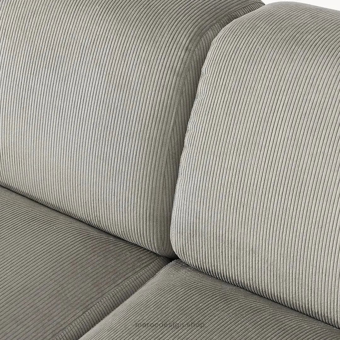 Canapé d'Angle MELVANA 5 Places XXL Gris – Confort & Élégance | Maroc Design-canapé, fauteil, Pouf, Meridienne-Maroc Design-Maroc Design