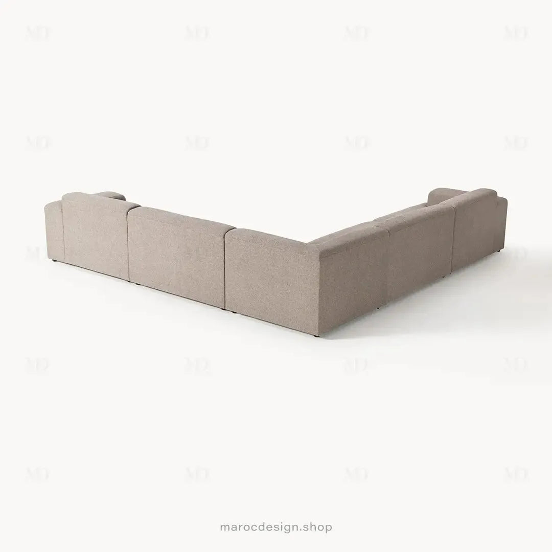 Canapé d’Angle Melvana 5 Places XXL Grège – Mobilier | Maroc Design-canapé, fauteil, Pouf, Meridienne-Maroc Design-Maroc Design