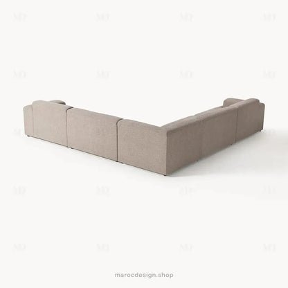 Canapé d’Angle Melvana 5 Places XXL Grège – Mobilier | Maroc Design-canapé, fauteil, Pouf, Meridienne-Maroc Design-Maroc Design