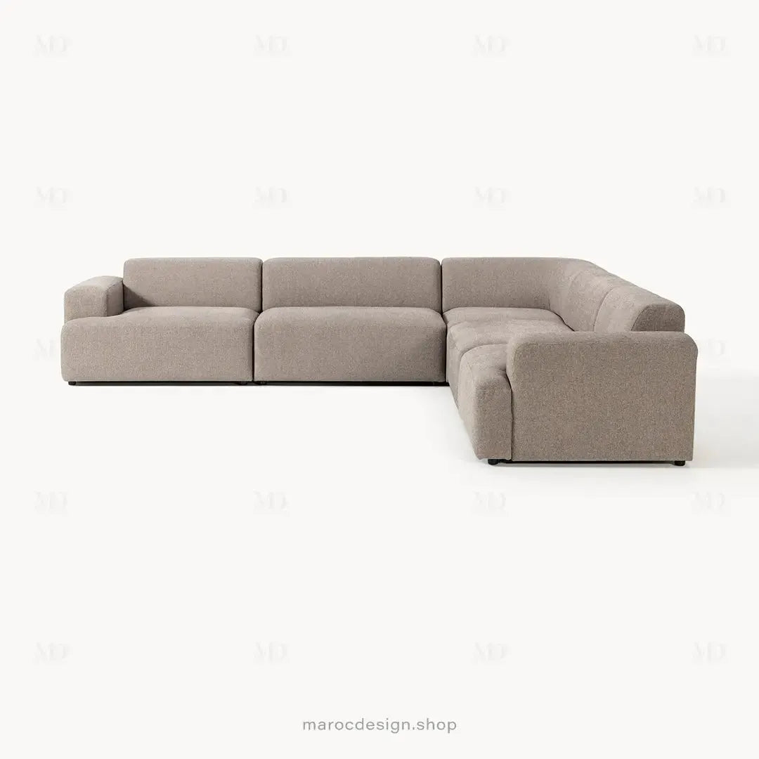 Canapé d’Angle Melvana 5 Places XXL Grège – Mobilier | Maroc Design-canapé, fauteil, Pouf, Meridienne-Maroc Design-Maroc Design
