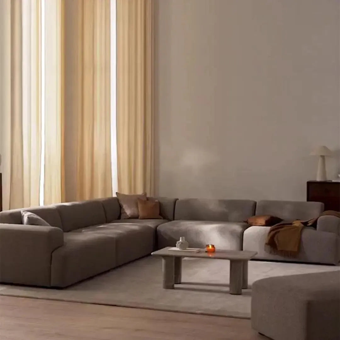 Canapé d’Angle Melvana 5 Places XXL Grège – Mobilier | Maroc Design-canapé, fauteil, Pouf, Meridienne-Maroc Design-Maroc Design