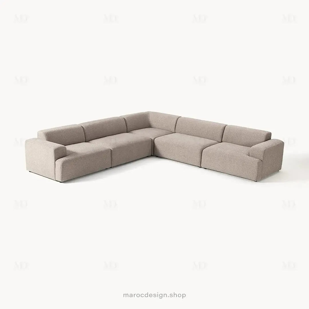 Canapé d’Angle Melvana 5 Places XXL Grège – Mobilier | Maroc Design-canapé, fauteil, Pouf, Meridienne-Maroc Design-Maroc Design