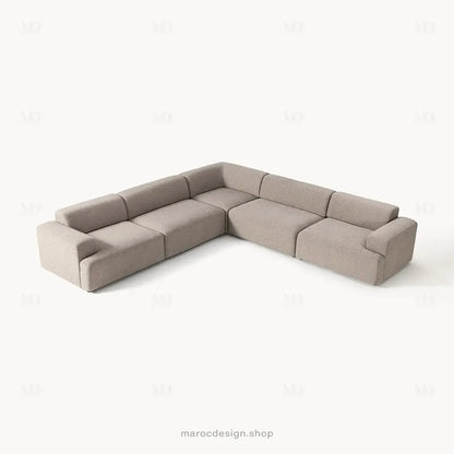 Canapé d’Angle Melvana 5 Places XXL Grège – Mobilier | Maroc Design-canapé, fauteil, Pouf, Meridienne-Maroc Design-Maroc Design