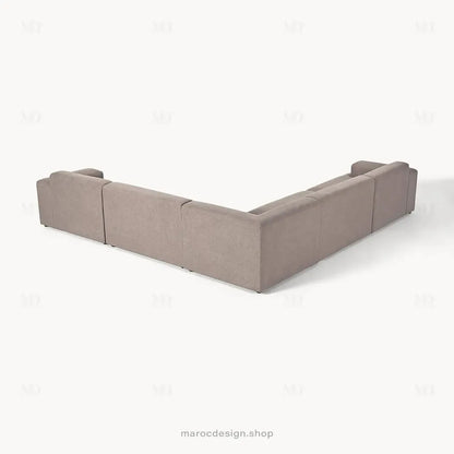 Canapé d’Angle Melvana 5 Places XXL Taupe – Élégance et Confort | Maroc Design-canapé, fauteil, Pouf, Meridienne-Maroc Design-Maroc Design