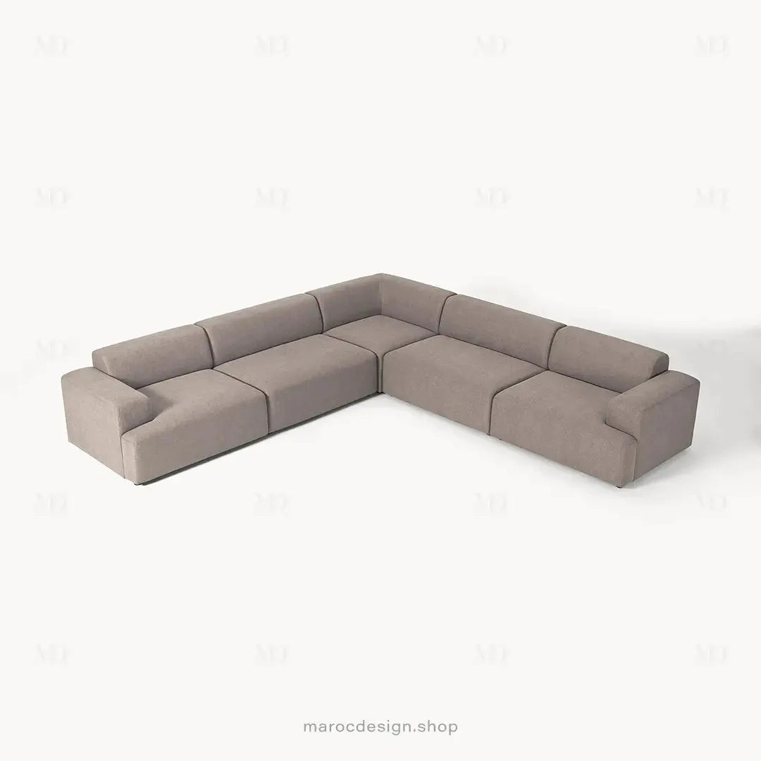 Canapé d’Angle Melvana 5 Places XXL Taupe – Élégance et Confort | Maroc Design-canapé, fauteil, Pouf, Meridienne-Maroc Design-Maroc Design