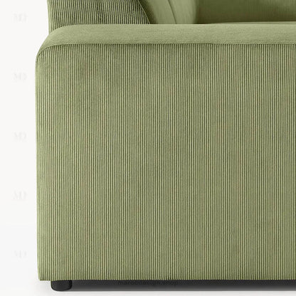 Canapé d'Angle Modulable MELVANA XXL Vert Olive – Confort & Élégance | Maroc Design-canapé, fauteil, Pouf, Meridienne-Maroc Design-Maroc Design