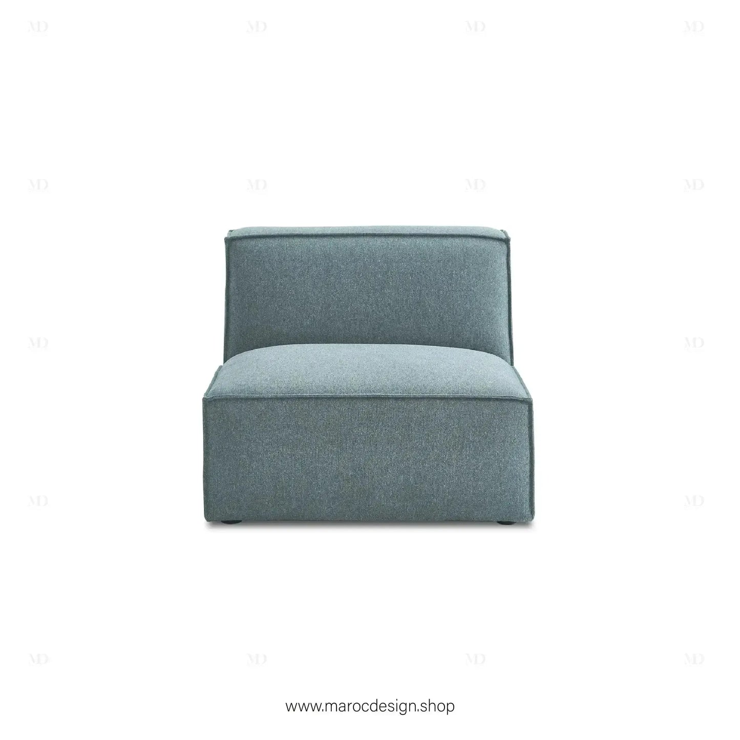 Canapé sans Accoudoir BOXTER - Élégance Moderne et Modulabilité-canapé, fauteil, Meridienne,-Maroc Design-Noir-Maroc Design