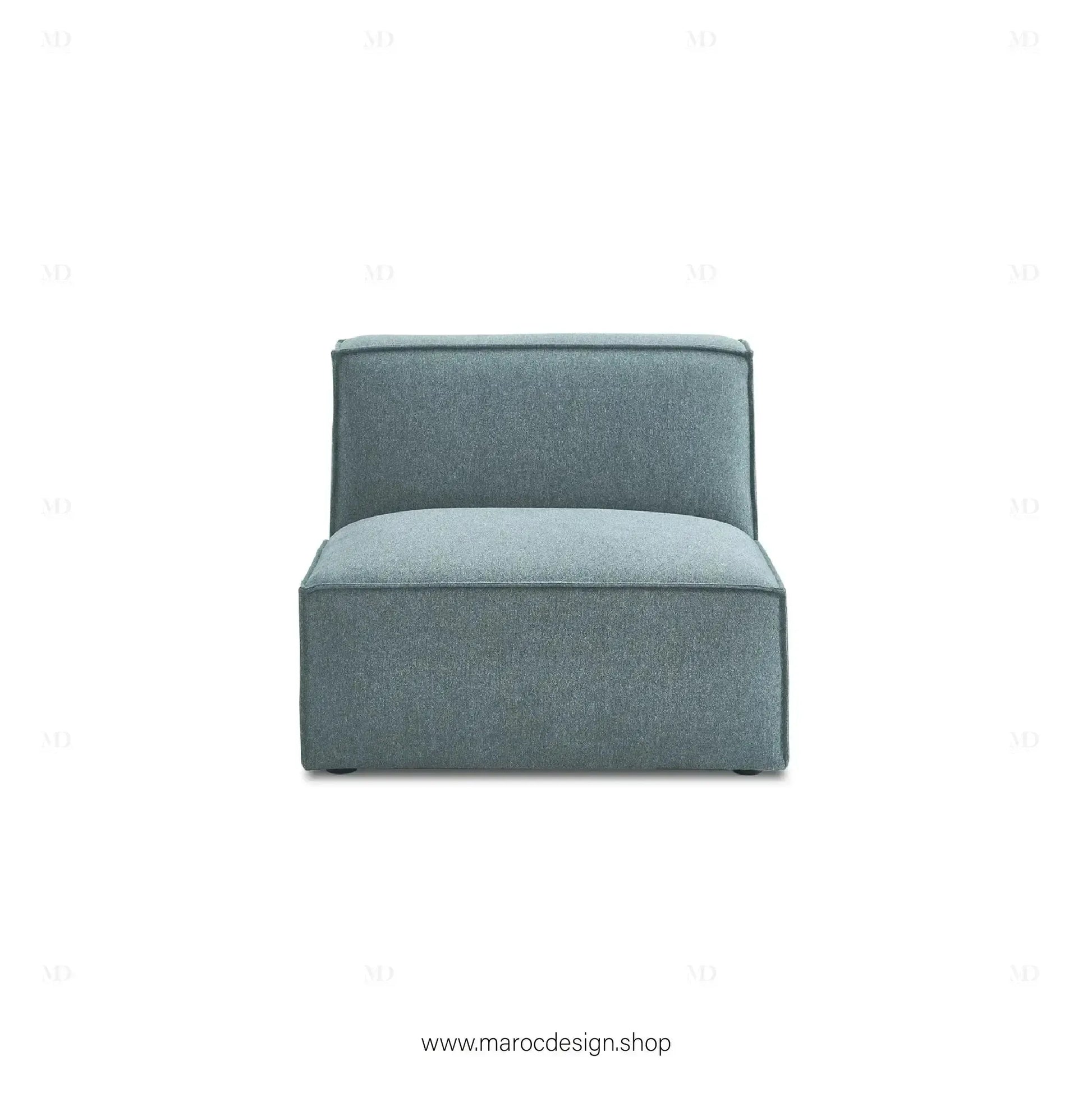 Canapé sans Accoudoir BOXTER - Élégance Moderne et Modulabilité-canapé, fauteil, Meridienne,-Maroc Design-Noir-Maroc Design