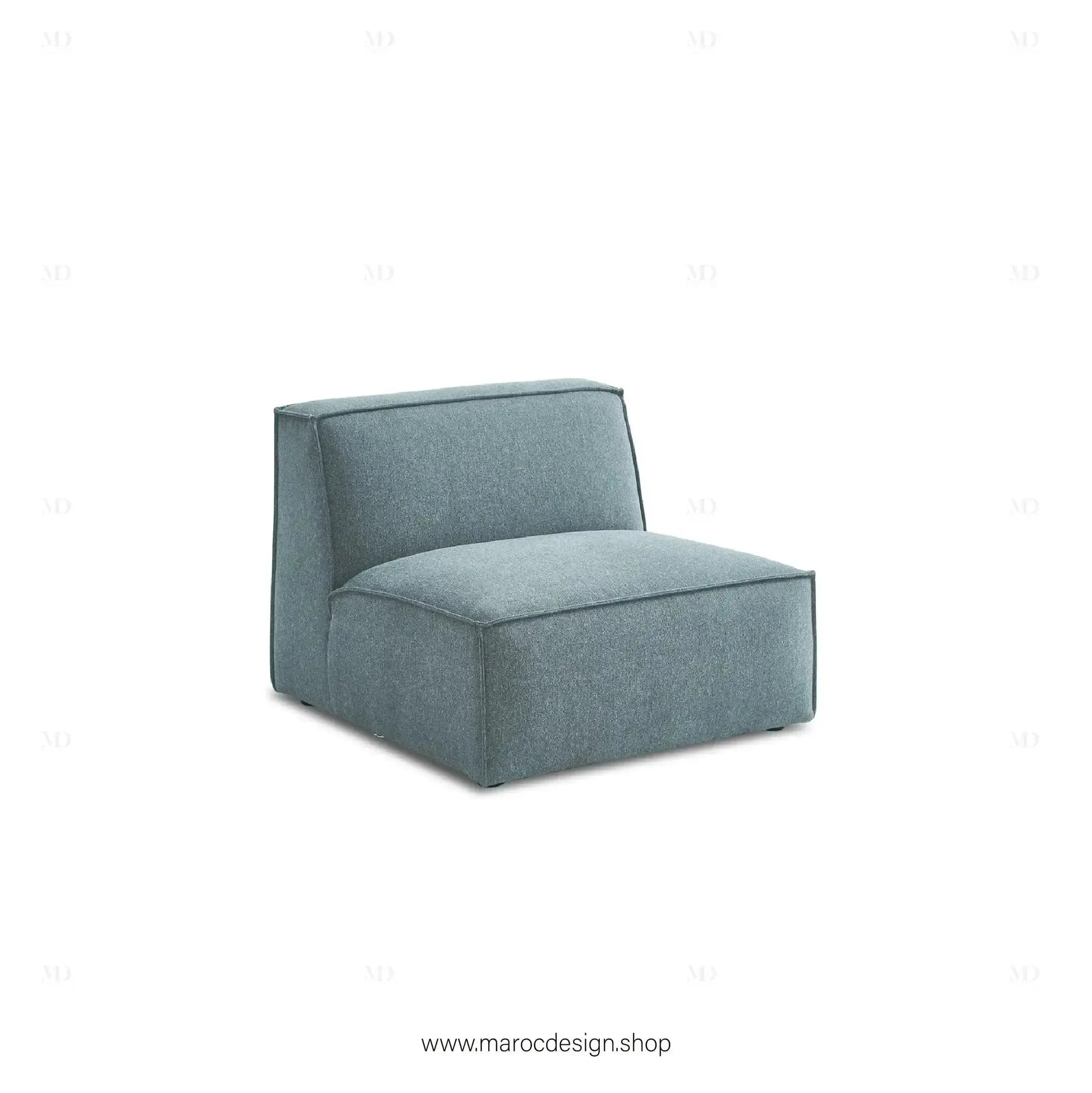 Canapé sans Accoudoir BOXTER - Élégance Moderne et Modulabilité-canapé, fauteil, Meridienne,-Maroc Design-Noir-Maroc Design