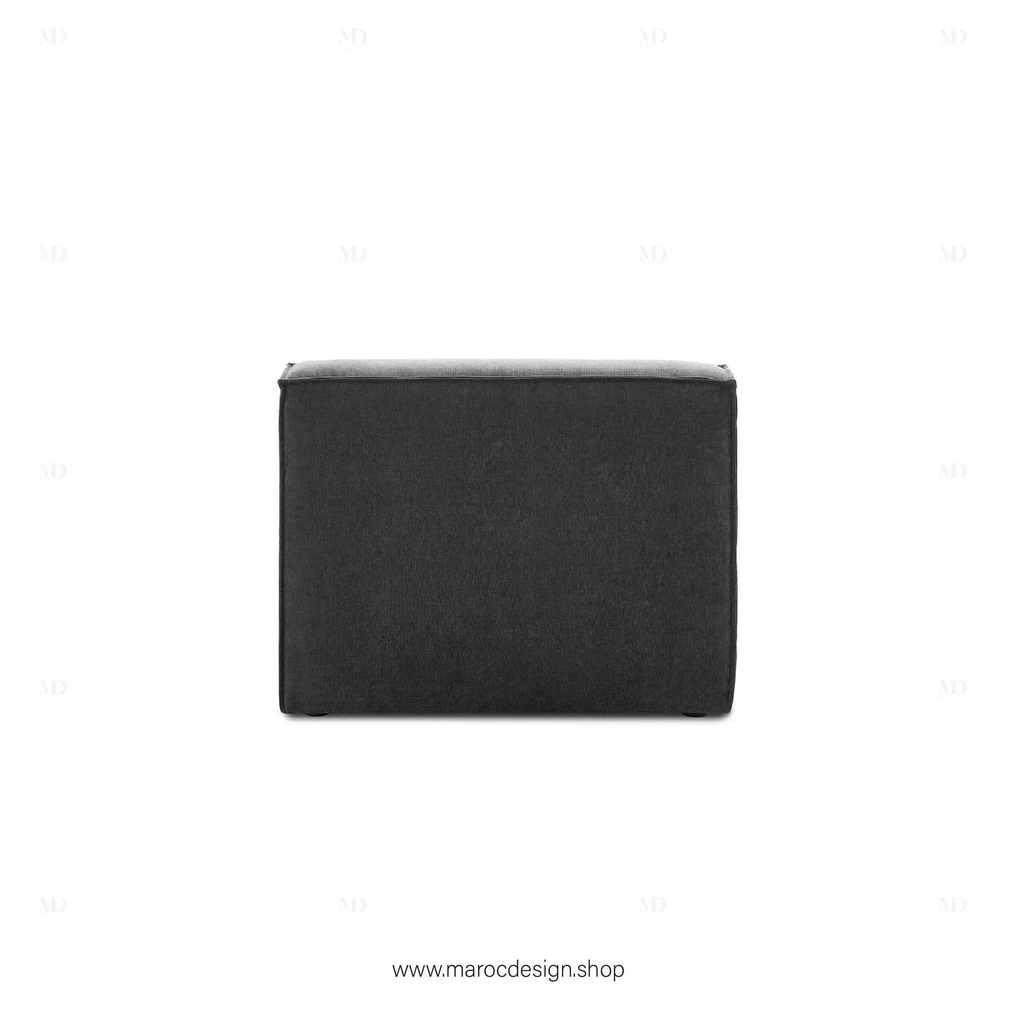 Canapé sans Accoudoir BOXTER - Élégance Moderne et Modulabilité-canapé, fauteil, Meridienne,-Maroc Design-Noir-Maroc Design