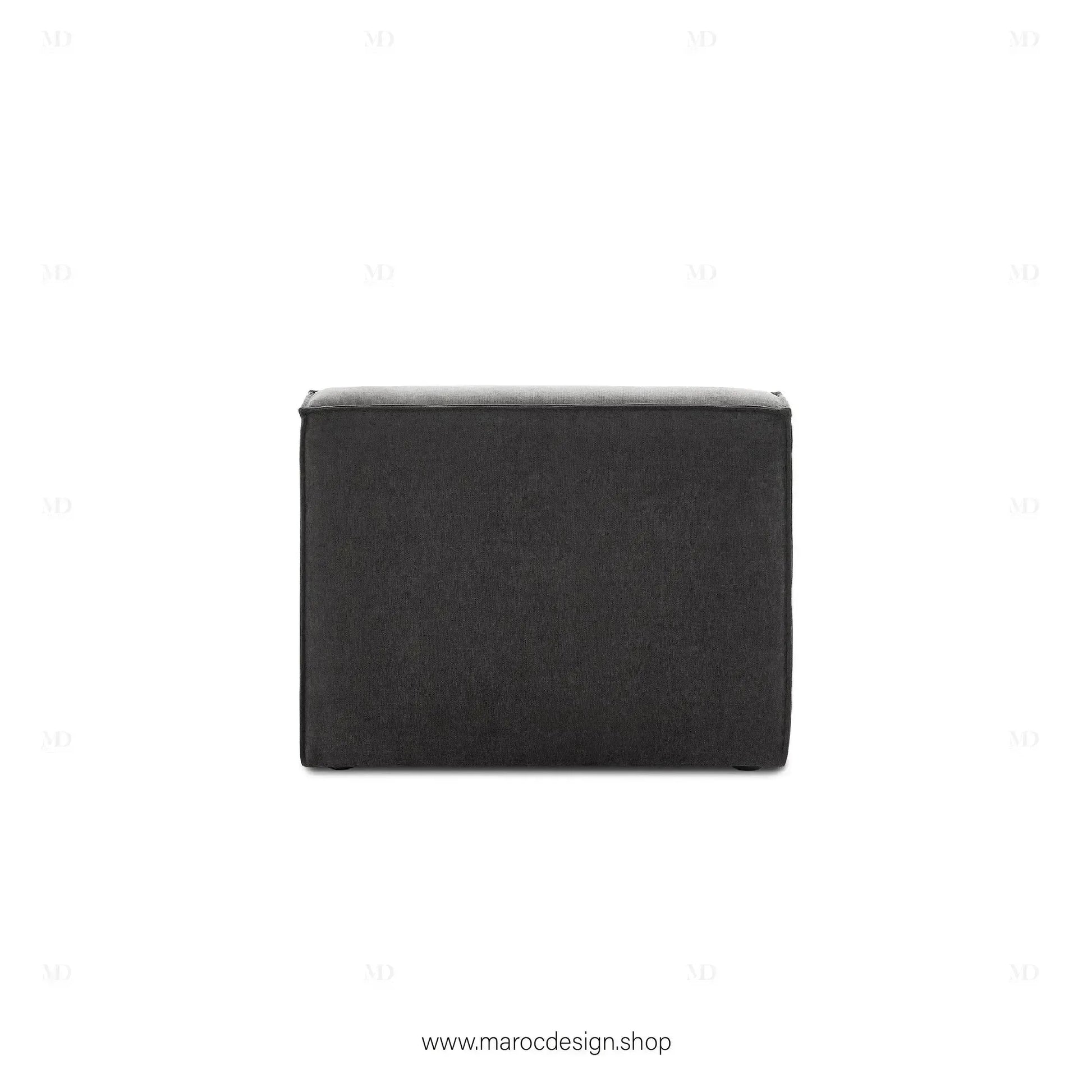 Canapé sans Accoudoir BOXTER - Élégance Moderne et Modulabilité-canapé, fauteil, Meridienne,-Maroc Design-Noir-Maroc Design