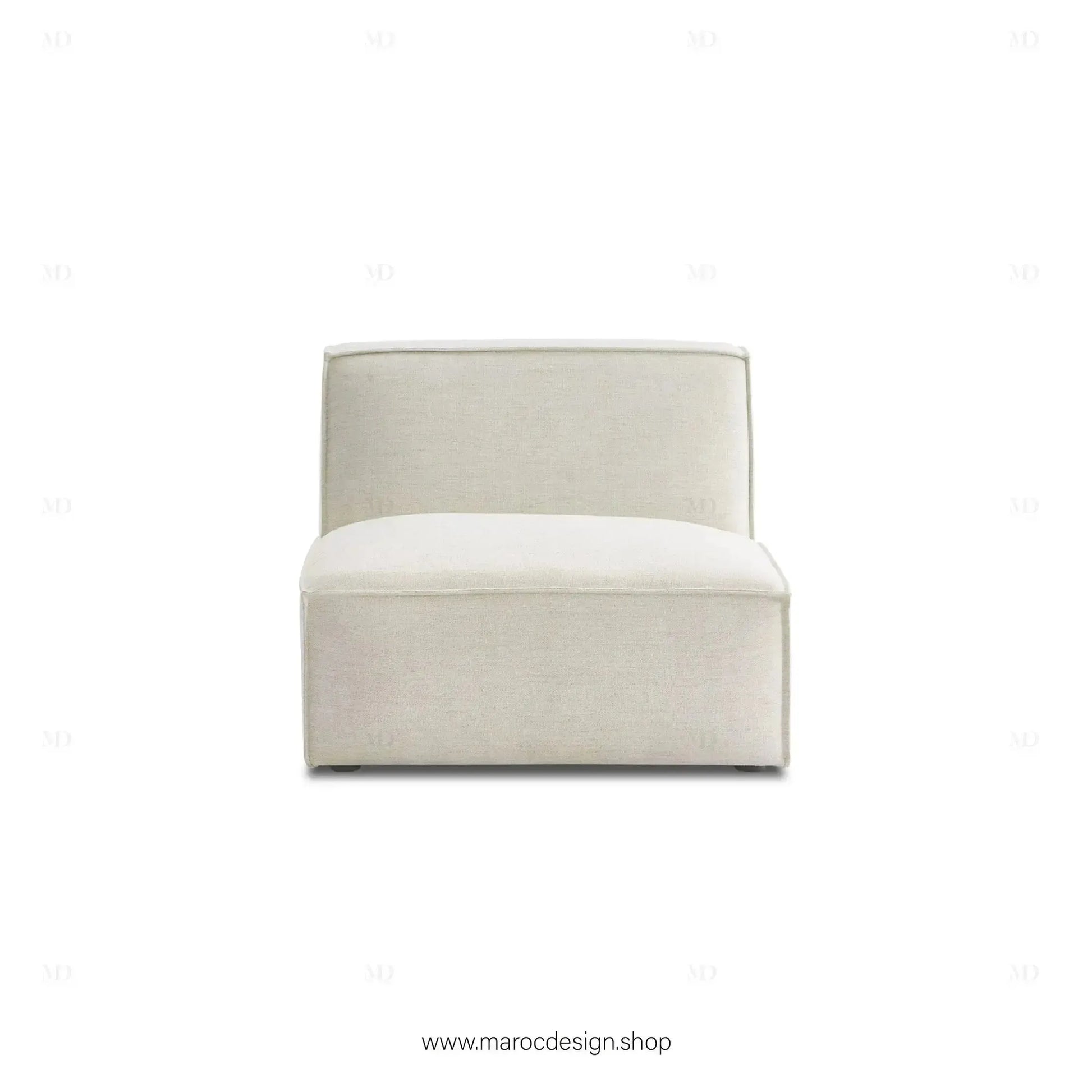 Canapé sans Accoudoir BOXTER - Élégance Moderne et Modulabilité-canapé, fauteil, Meridienne,-Maroc Design-Noir-Maroc Design