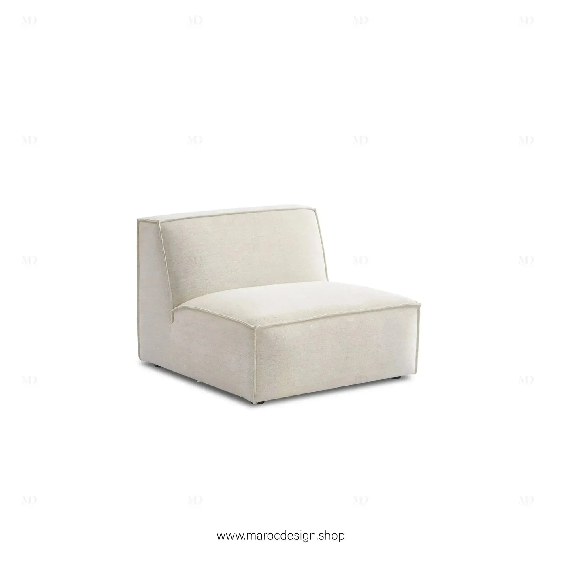 Canapé sans Accoudoir BOXTER - Élégance Moderne et Modulabilité-canapé, fauteil, Meridienne,-Maroc Design-Noir-Maroc Design