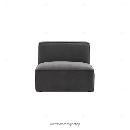 Canapé sans Accoudoir BOXTER - Élégance Moderne et Modulabilité-canapé, fauteil, Meridienne,-Maroc Design-Noir-Maroc Design