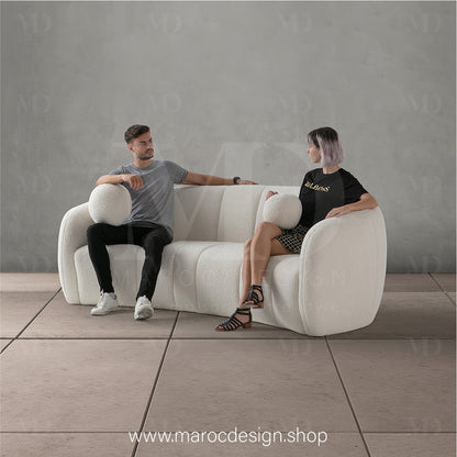 Canapé ALEXIS 3 Places Blanc – Design Moderne & Confort Haut de Gamme | Maroc Design