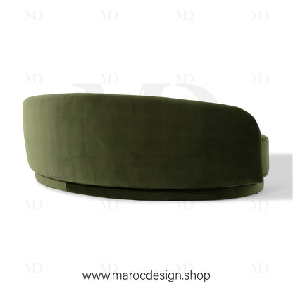 Canapé ALEXIS 3 Places Velours Vert – Design Moderne & Confort Premium | Maroc Design