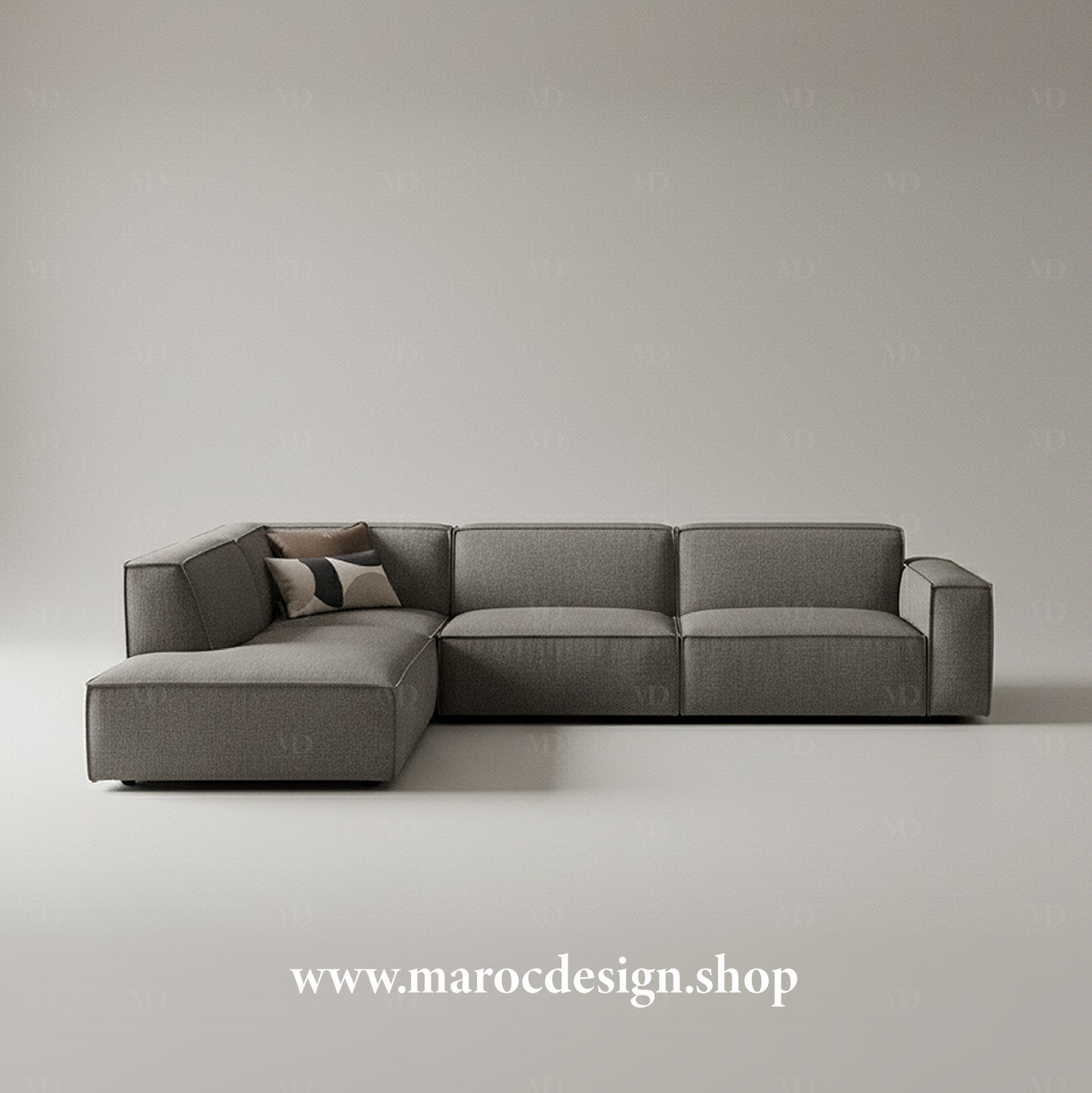 BOXTER Pack Canapé modulable  – Tissu Bouclette , canapé d’angle, Maroc Design