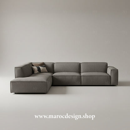 BOXTER Pack Canapé modulable  – Tissu Bouclette , canapé d’angle, Maroc Design