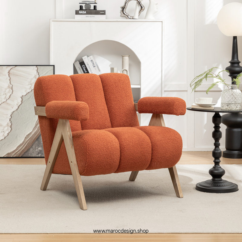 KIEVE, Chaise et Fauteuil Moderne en Orange