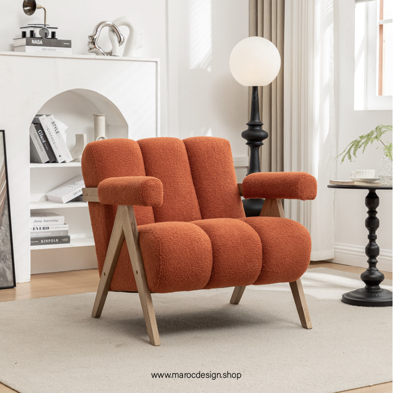 KIEVE, Chaise et Fauteuil Moderne en Orange