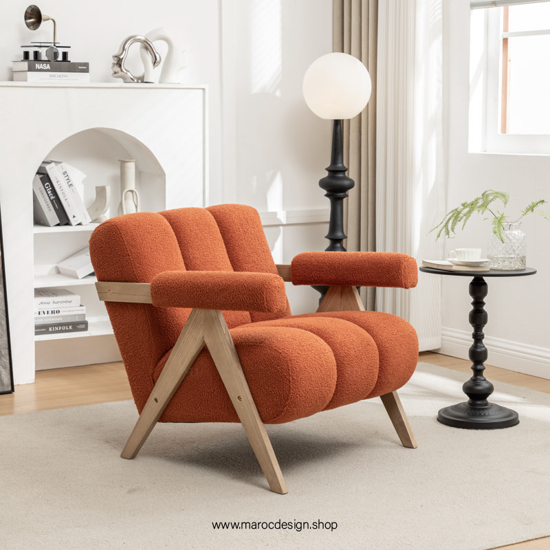 KIEVE, Chaise et Fauteuil Moderne en Orange