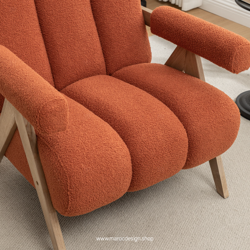 KIEVE, Chaise et Fauteuil Moderne en Orange