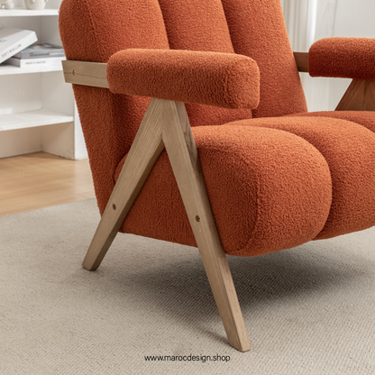 KIEVE, Chaise et Fauteuil Moderne en Orange