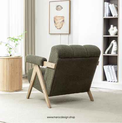 KIEVE, Chaise et Fauteuil Moderne en Vert