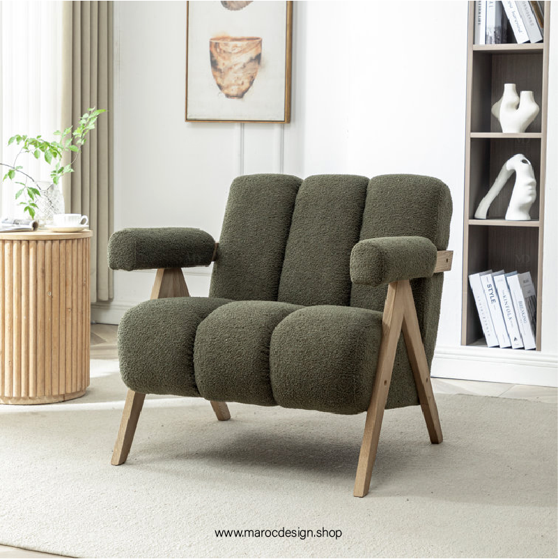 KIEVE, Chaise et Fauteuil Moderne en Vert