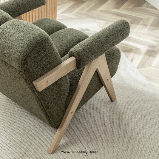 KIEVE, Chaise et Fauteuil Moderne en Vert