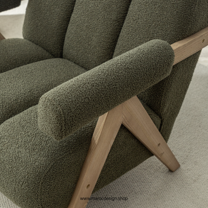 KIEVE, Chaise et Fauteuil Moderne en Vert