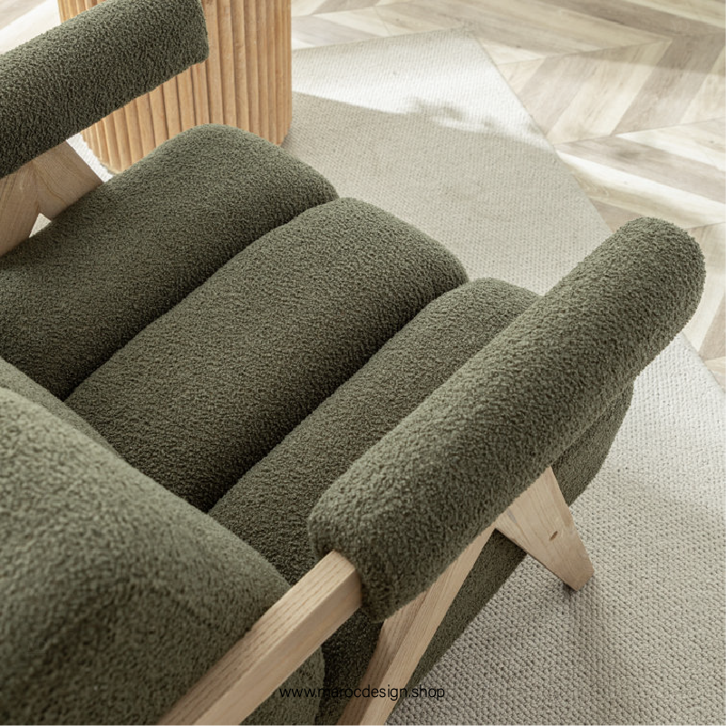 KIEVE, Chaise et Fauteuil Moderne en Vert