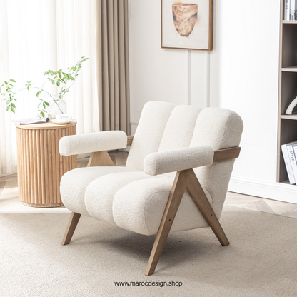 KIEVE, Chaise et Fauteuil Moderne en Blanc